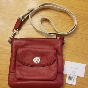 Coach Shoulder Bag - Black Cherry Leather